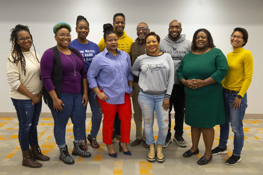 Smiling group of Black Community Governance Board Members